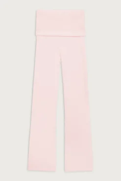 Bottoms^Frankies Bikinis Aimee Cloud Knit Flare Pant Rosebud Pink