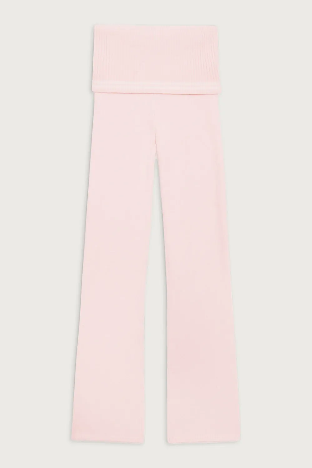 Bottoms^Frankies Bikinis Aimee Cloud Knit Flare Pant Rosebud Pink