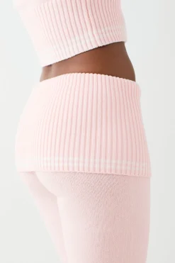 Bottoms^Frankies Bikinis Aimee Cloud Knit Flare Pant Rosebud Pink