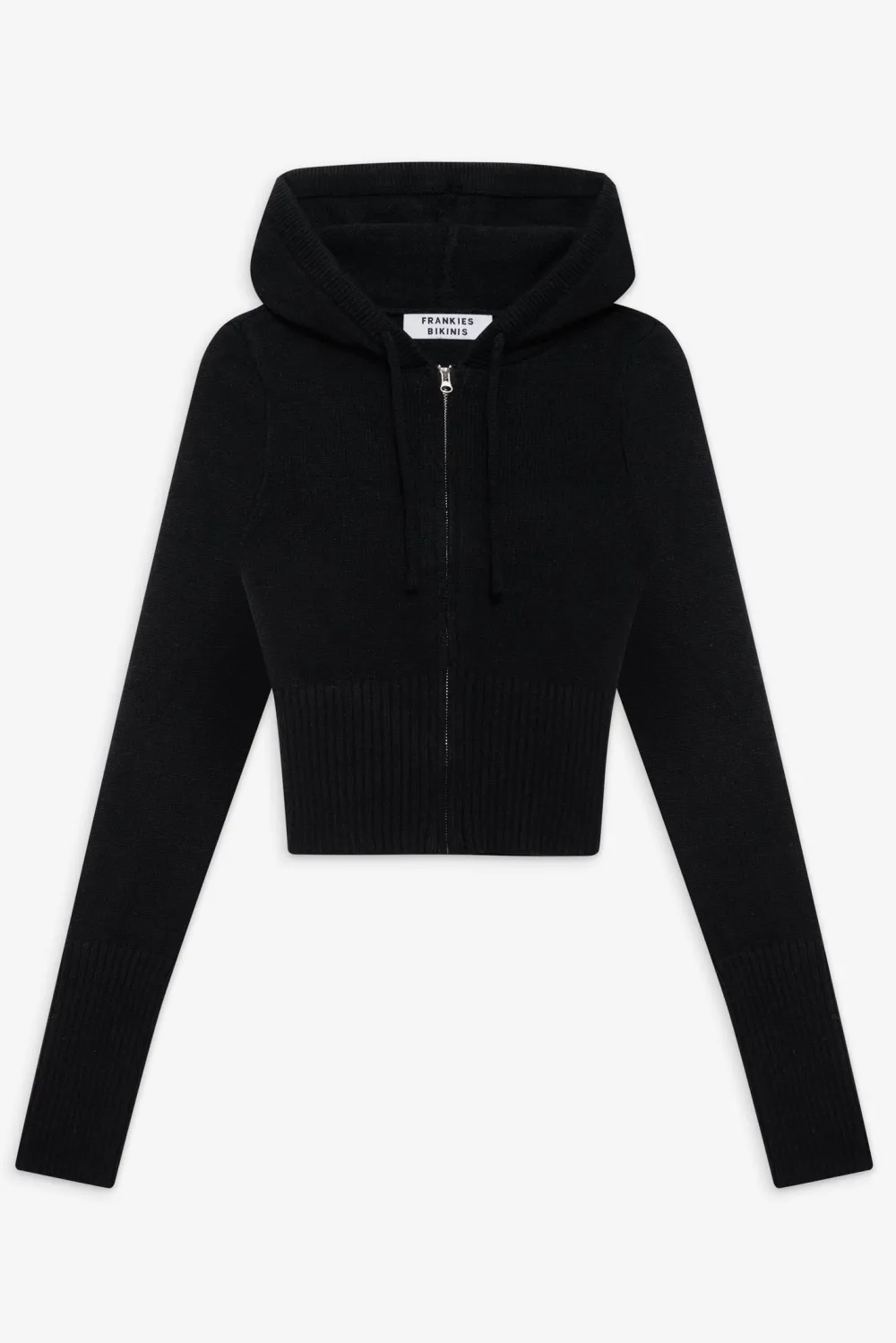 Tops|Matching Sets^Frankies Bikinis Aimee Zip Up Hoodie Black