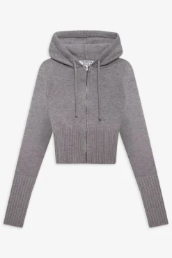 Tops|Matching Sets^Frankies Bikinis Aimee Zip Up Hoodie Rain Cloud