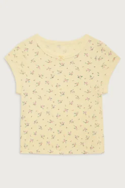 Tops^Frankies Bikinis Archie Floral Cotton Tee Buttercup Bouquet