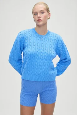 Bottoms|Cloud Knits^Frankies Bikinis Ariel Knit Shorts Blue Moon