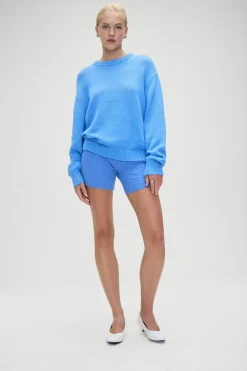 Bottoms|Cloud Knits^Frankies Bikinis Ariel Knit Shorts Blue Moon