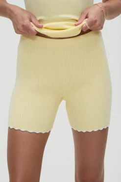 Bottoms|Cloud Knits^Frankies Bikinis Ariel Knit Shorts Vanilla Sugar