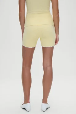 Bottoms|Cloud Knits^Frankies Bikinis Ariel Knit Shorts Vanilla Sugar