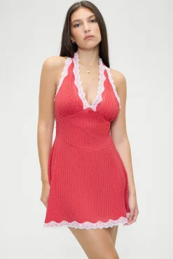 Dresses^Frankies Bikinis Audrey Polka Dot Mini Dress Ladybug