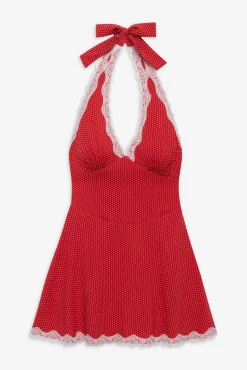 Dresses^Frankies Bikinis Audrey Polka Dot Mini Dress Ladybug