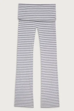 Bottoms|Matching Sets^Frankies Bikinis Avenue Cotton Flare Legging Hazy Stripe