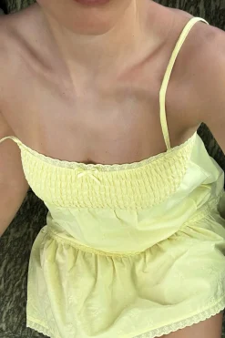 Dresses^Frankies Bikinis Baby Embroidered Mini Dress Honey Butter