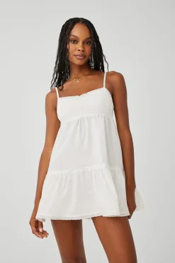 Dresses^Frankies Bikinis Baby Embroidered Mini Dress White