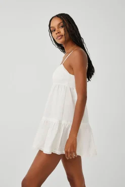 Dresses^Frankies Bikinis Baby Embroidered Mini Dress White