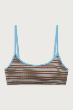 Tops|Bikinis^Frankies Bikinis Bay View Striped Bralette Bikini Top Ocean Stone