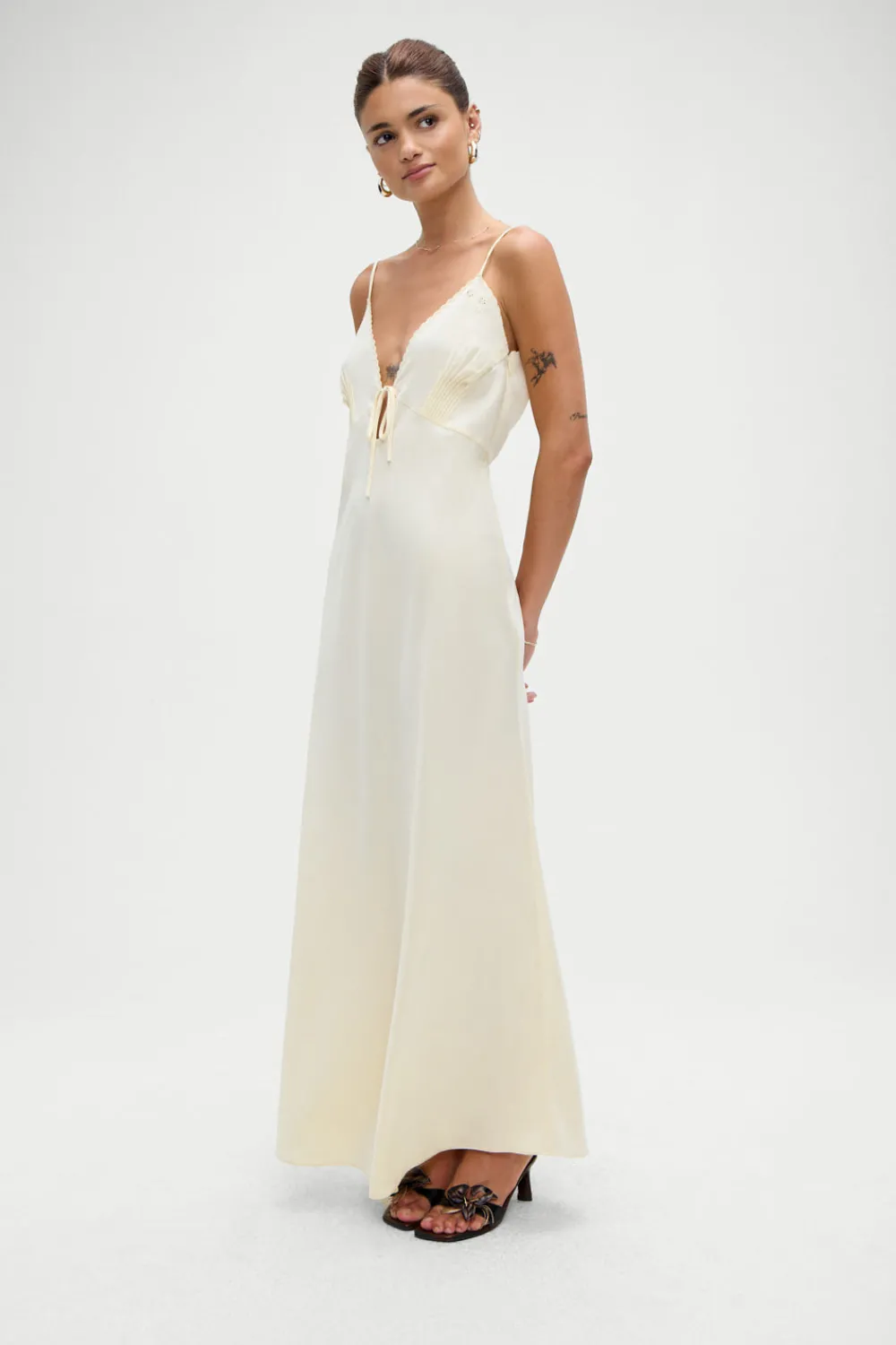 Dresses^Frankies Bikinis Beauty Maxi Dress Macadamia