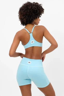 Active^Frankies Bikinis Billie Racerback Sports Bra Baby Blue