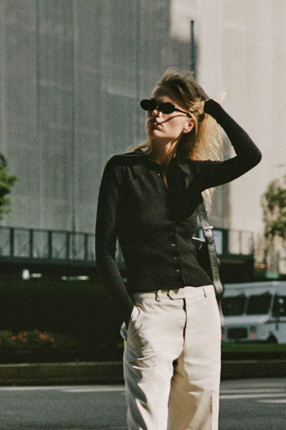 Tops|Cloud Knits^Frankies Bikinis Brooks Button Up Sweater Black