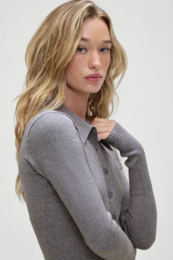 Tops|Cloud Knits^Frankies Bikinis Brooks Button Up Sweater Rain Cloud