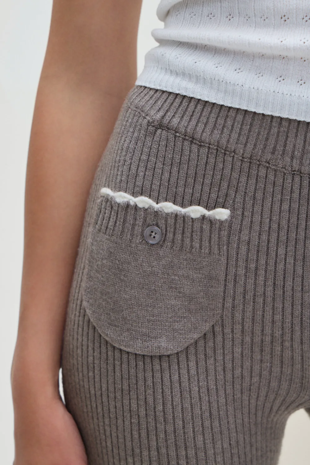 Bottoms|Cloud Knits^Frankies Bikinis Camden Knit Pants Rain Cloud