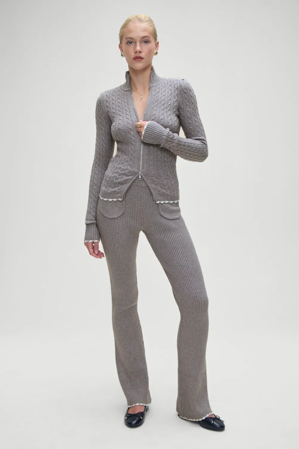 Bottoms|Cloud Knits^Frankies Bikinis Camden Knit Pants Rain Cloud