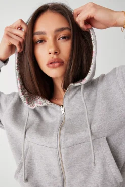 Tops^Frankies Bikinis Casper Zip Up Hoodie Heather Grey / Baby Blanket
