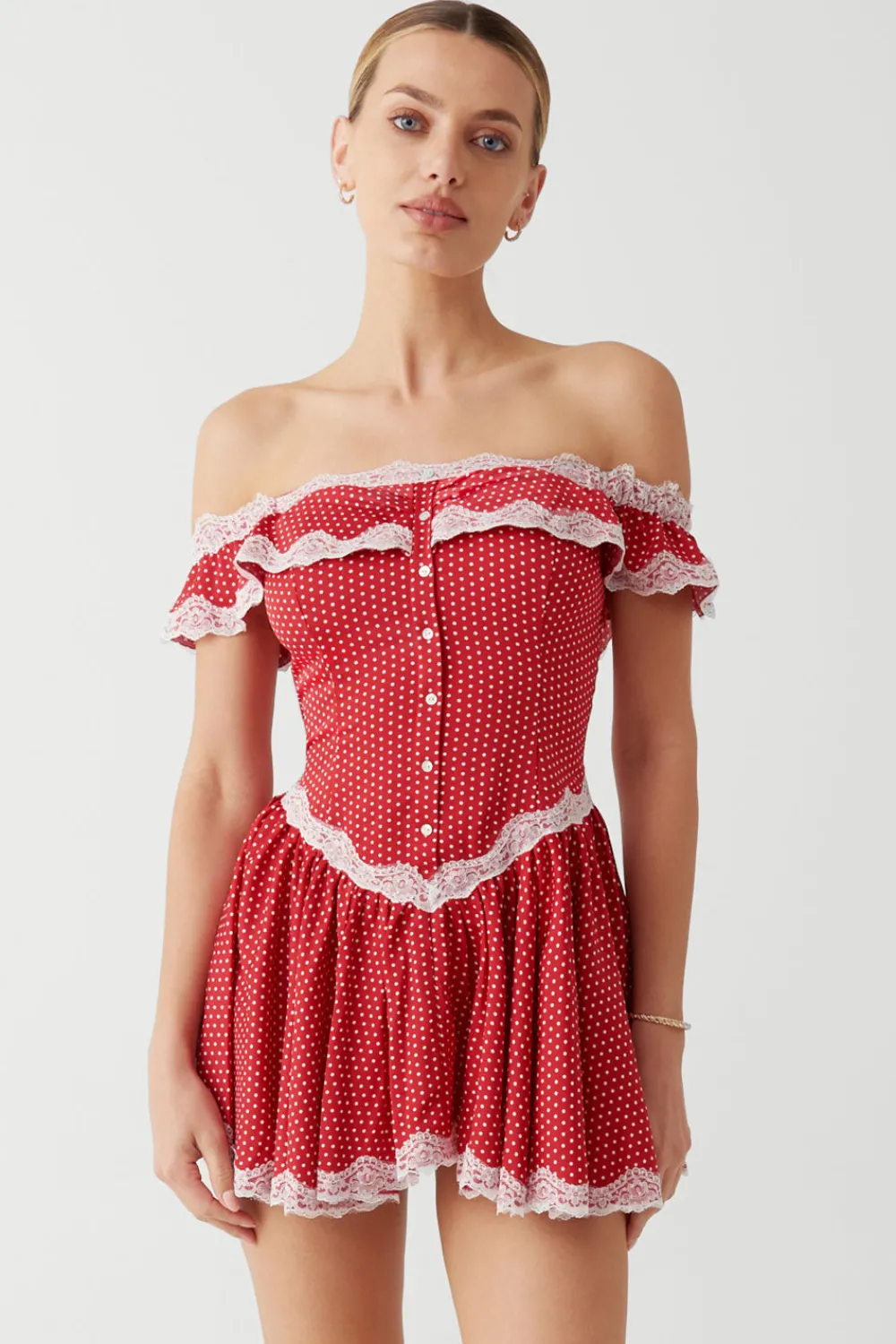 Dresses^Frankies Bikinis Charli Mini Dress Scarlet Dot