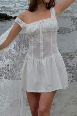 Dresses^Frankies Bikinis Christa Ruffle Mini Dress Sunrose