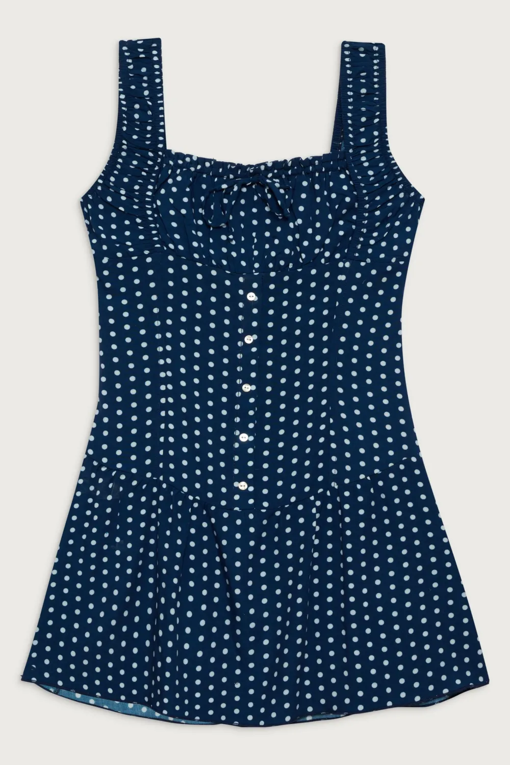 Dresses^Frankies Bikinis Christa Ruffle Mini Dress Sailor Dot