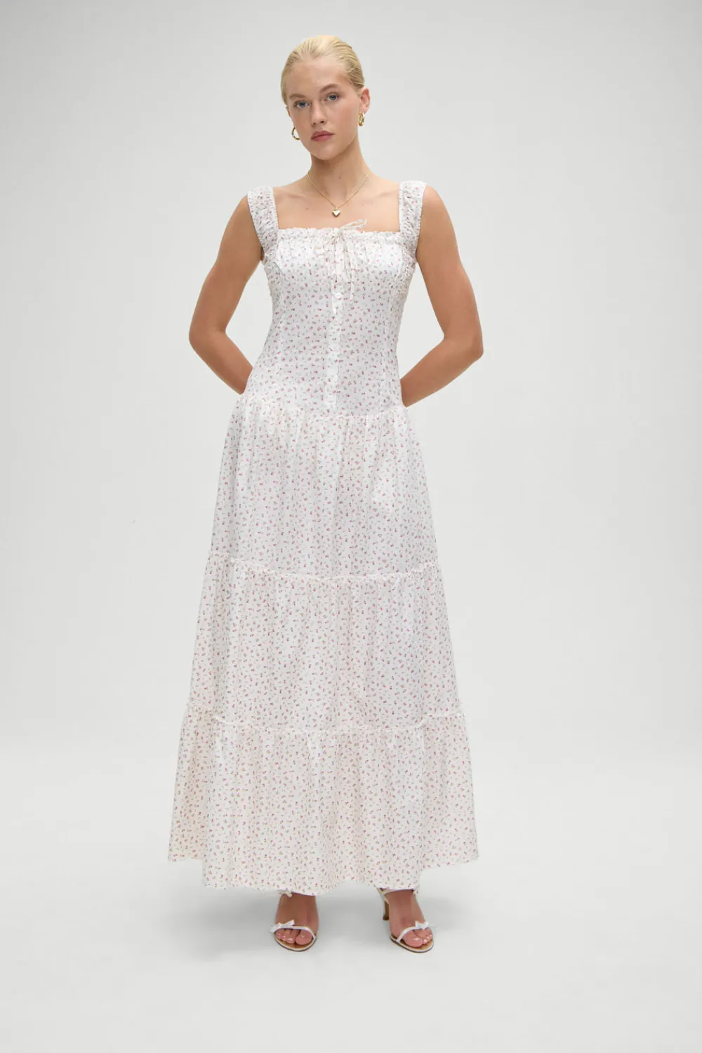 Dresses^Frankies Bikinis Christabelle Floral Ruffle Maxi Dress Tea Party
