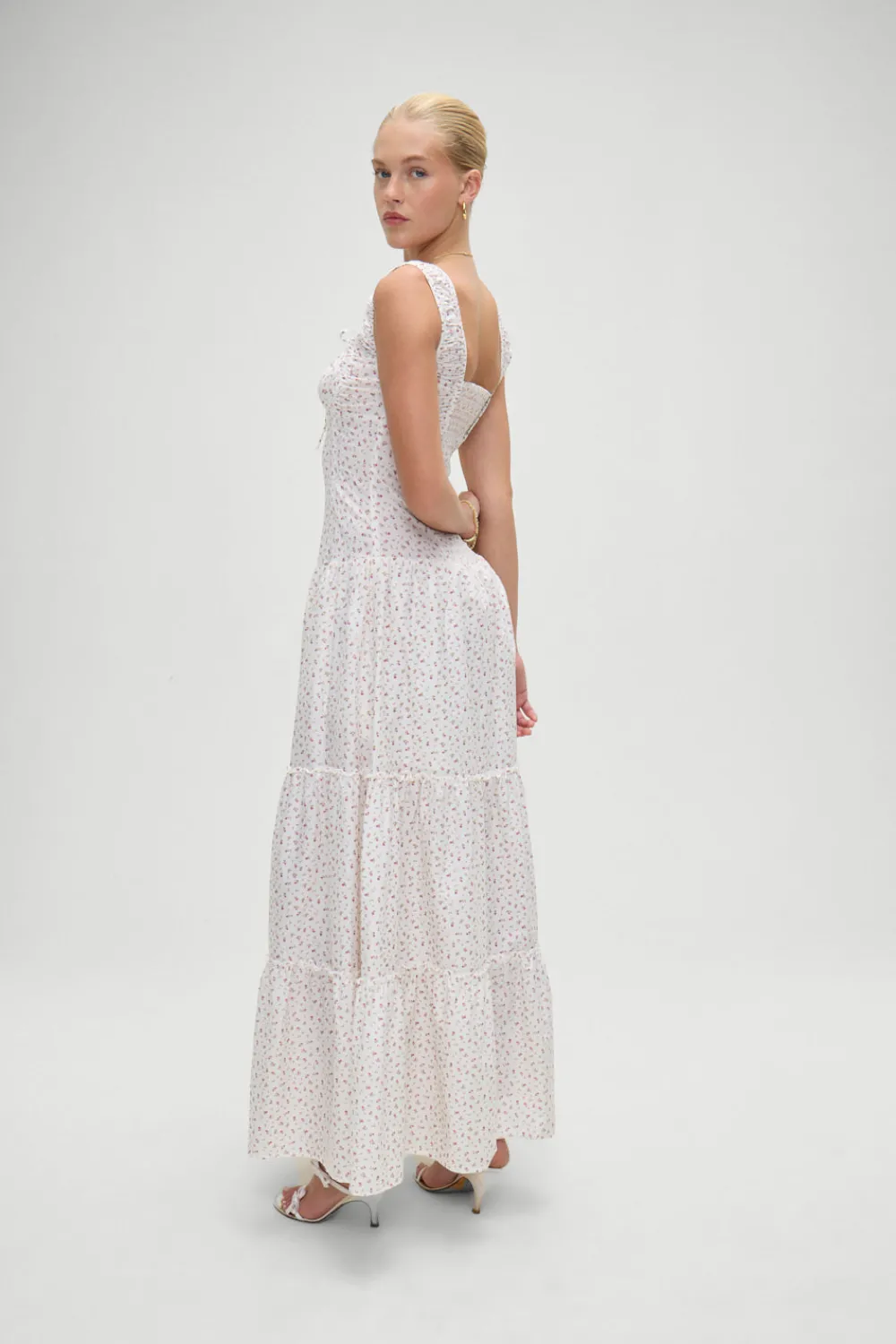 Dresses^Frankies Bikinis Christabelle Floral Ruffle Maxi Dress Tea Party