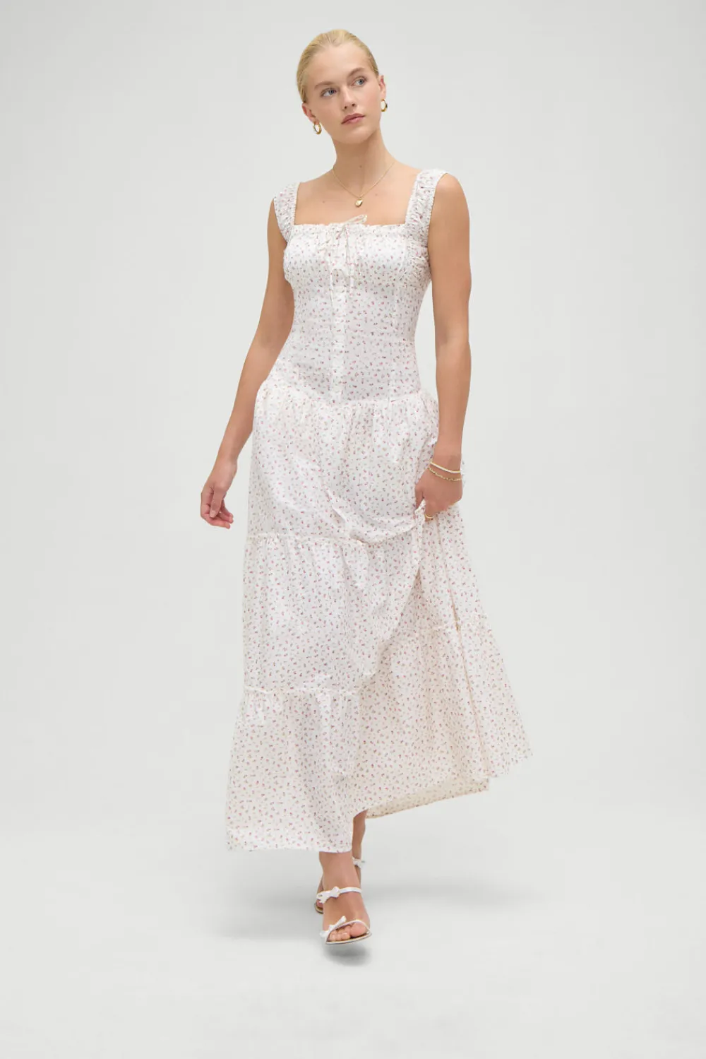 Dresses^Frankies Bikinis Christabelle Floral Ruffle Maxi Dress Tea Party