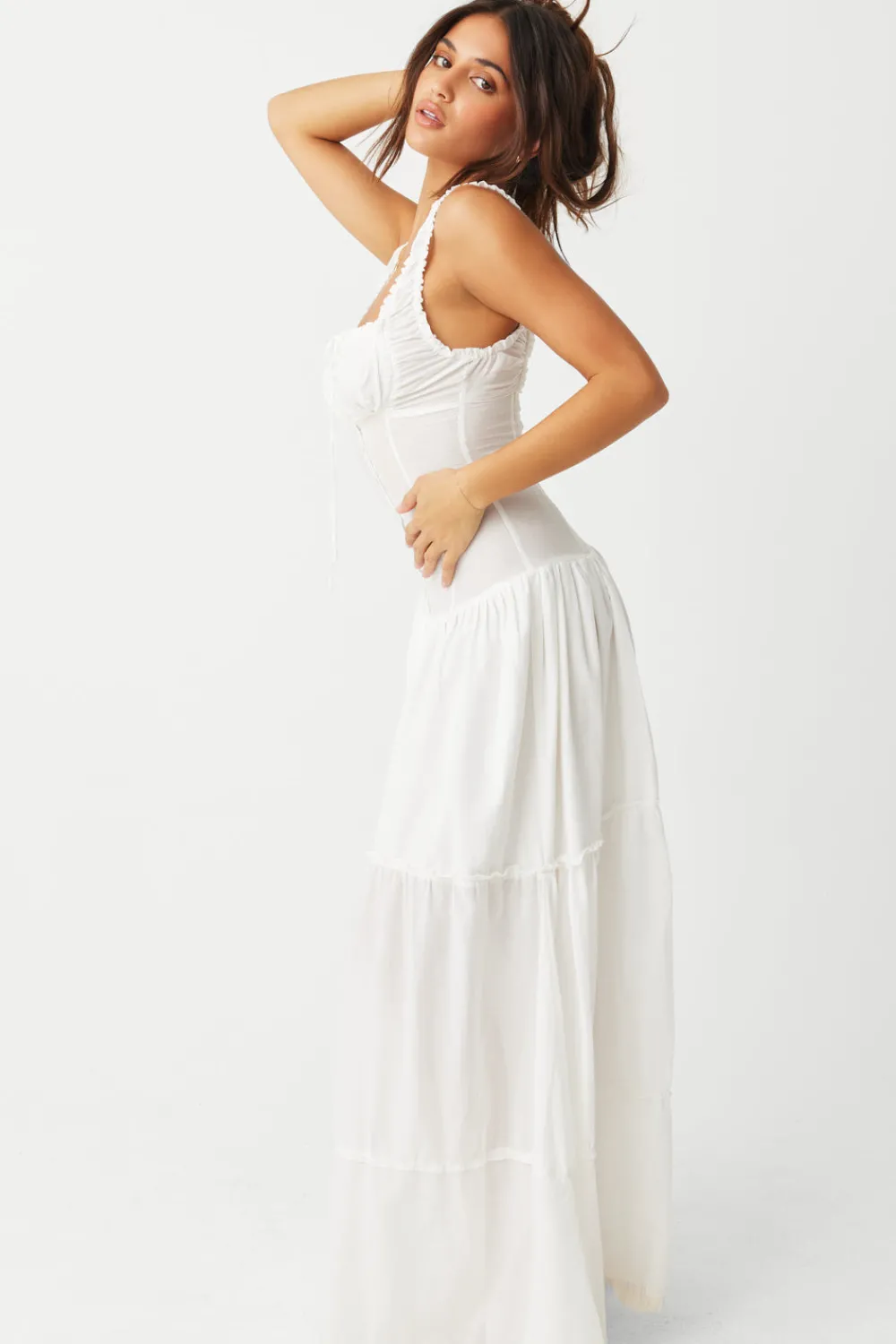 Dresses^Frankies Bikinis Christabelle Ruffle Maxi Dress Sunrose