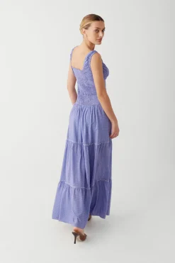 Dresses^Frankies Bikinis Christabelle Ruffle Maxi Dress Sailor Gingham