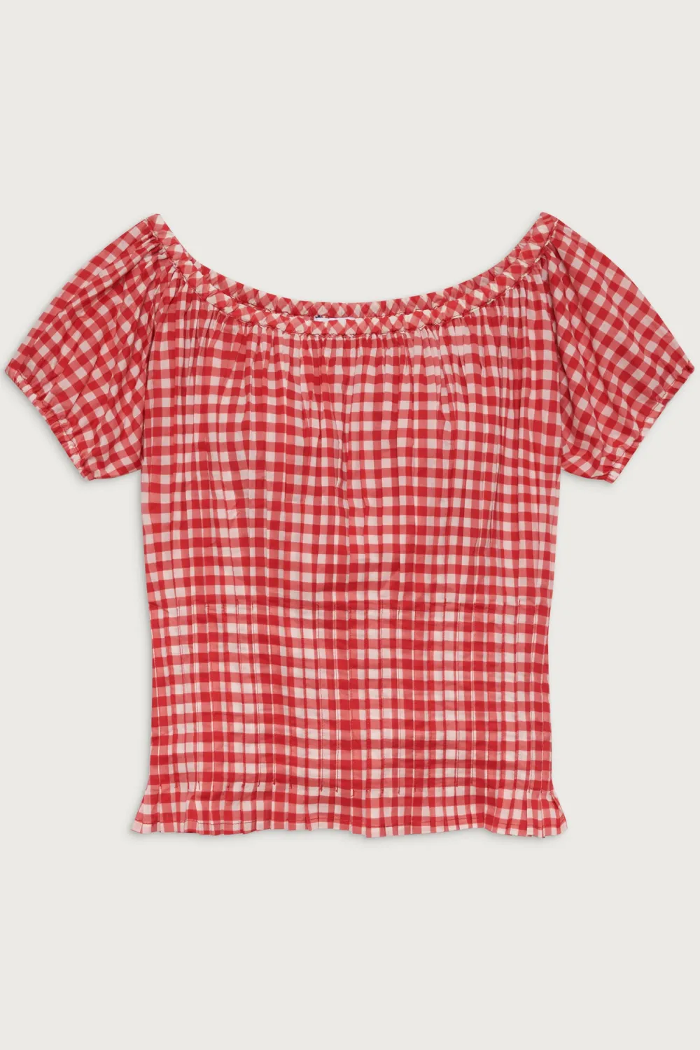 Tops^Frankies Bikinis Cider Gingham Blouse Cherry Gingham