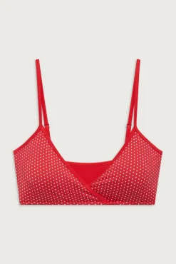 Tops|Bikinis^Frankies Bikinis Clairo Bralette Bikini Top Scarlet Dot