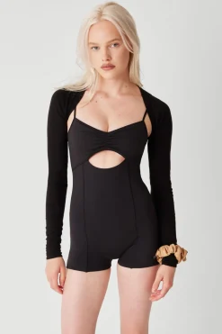 Active^Frankies Bikinis Clara Cutout Bodysuit Black
