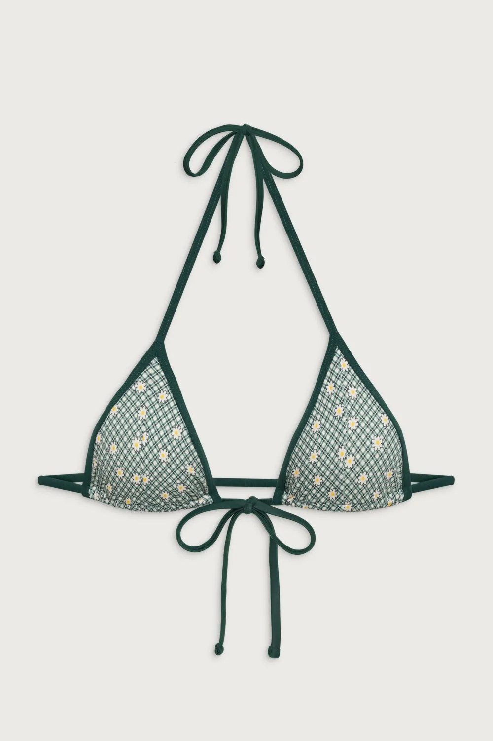 Tops|Bikinis^Frankies Bikinis Coastal Halter Gingham Bikini Top Orchard Picnic