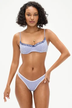 Tops|Bikinis^Frankies Bikinis Cola Striped Underwire Bikini Top Ocean Stripe