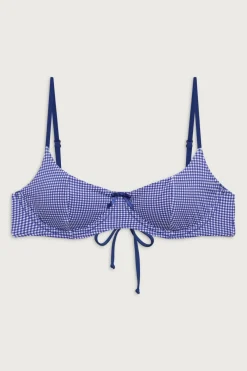 Tops|Bikinis^Frankies Bikinis Cola Underwire Balconette Bikini Top Sailor Gingham