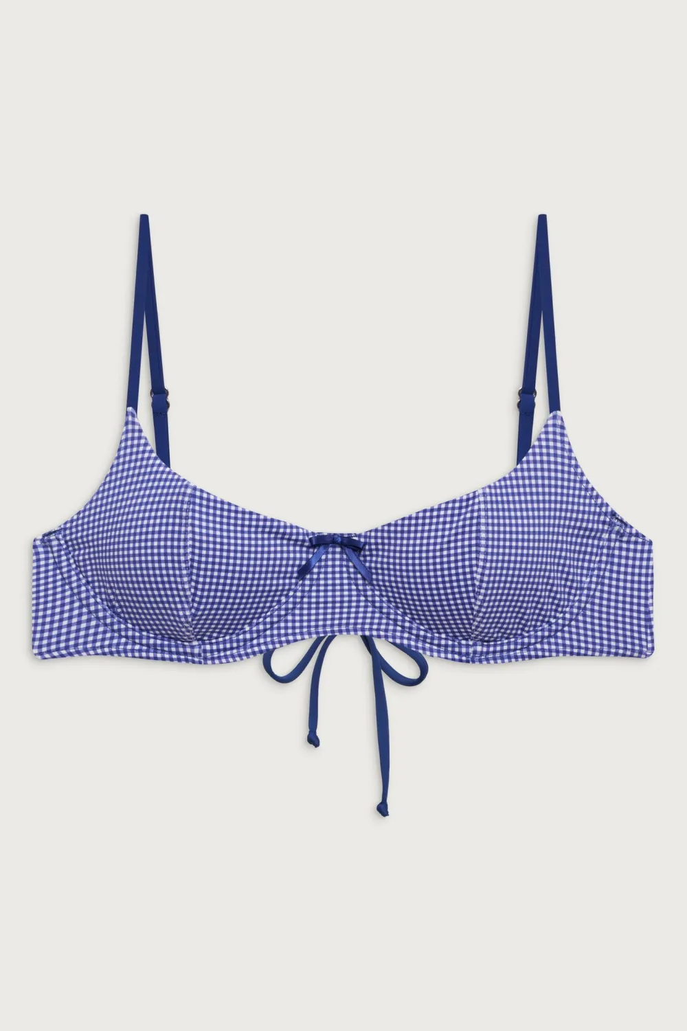 Tops|Bikinis^Frankies Bikinis Cola Underwire Balconette Bikini Top Sailor Gingham