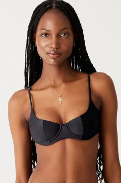 Tops|Bikinis^Frankies Bikinis Cola Underwire Bikini Top Black