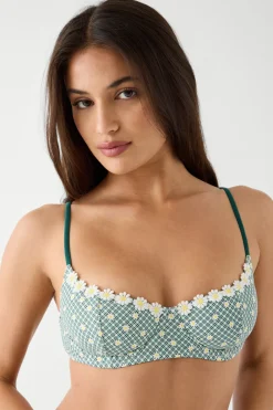 Tops|Bikinis^Frankies Bikinis Cola Underwire Gingham Bikini Top Orchard Picnic