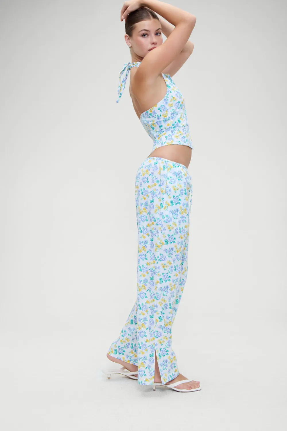 Tops|Matching Sets^Frankies Bikinis Cottage Halter Top Coastal Floral