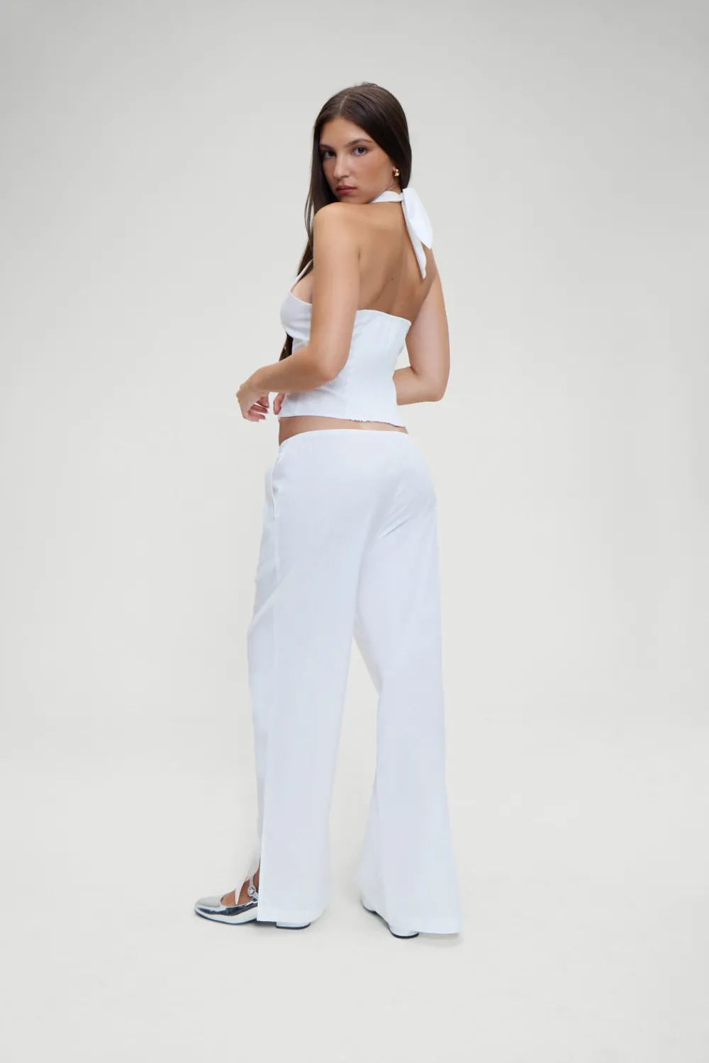 Tops|Matching Sets^Frankies Bikinis Cottage Halter Top White