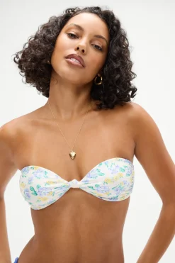 Tops|Bikinis^Frankies Bikinis Crescent Shine Bandeau Bikini Top Coastal Floral