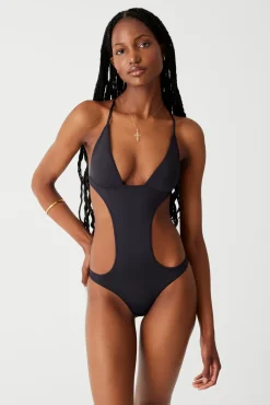 One Pieces^Frankies Bikinis Cruise Monokini One Piece Swimsuit Black