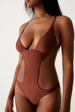 One Pieces^Frankies Bikinis Cruise Monokini One Piece Swimsuit Cinnamon