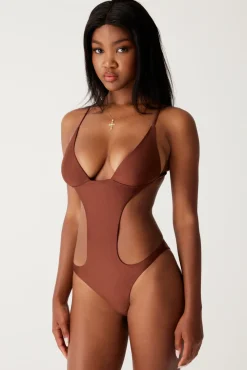 One Pieces^Frankies Bikinis Cruise Monokini One Piece Swimsuit Cinnamon