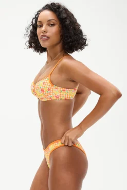 Tops|Bikinis^Frankies Bikinis Dean Floral Underwire Bikini Top Marigold Gingham