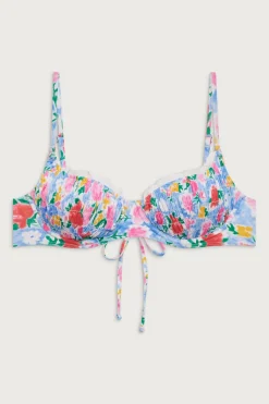 Tops|Bikinis^Frankies Bikinis Dean Underwire Balconette Bikini Top Painted Petals