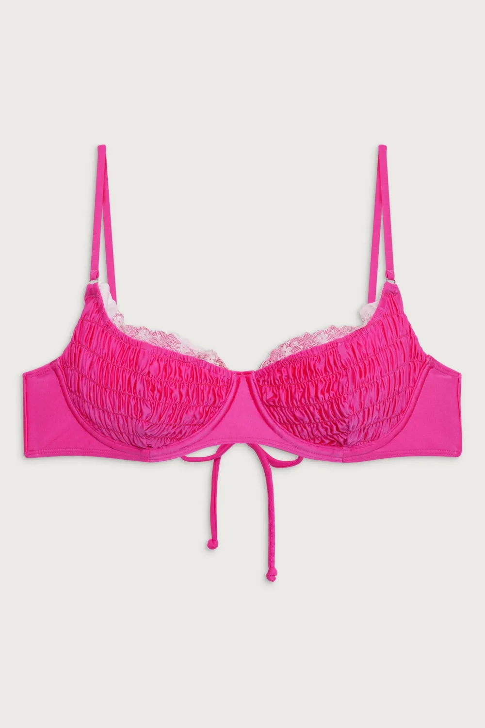 Tops|Bikinis^Frankies Bikinis Dean Underwire Shine Bikini Top Candy Pink